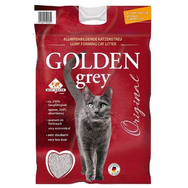 Golden Grey Original kaķu smiltis cementējošas ar bērnu pūdera aromātu 14 kg